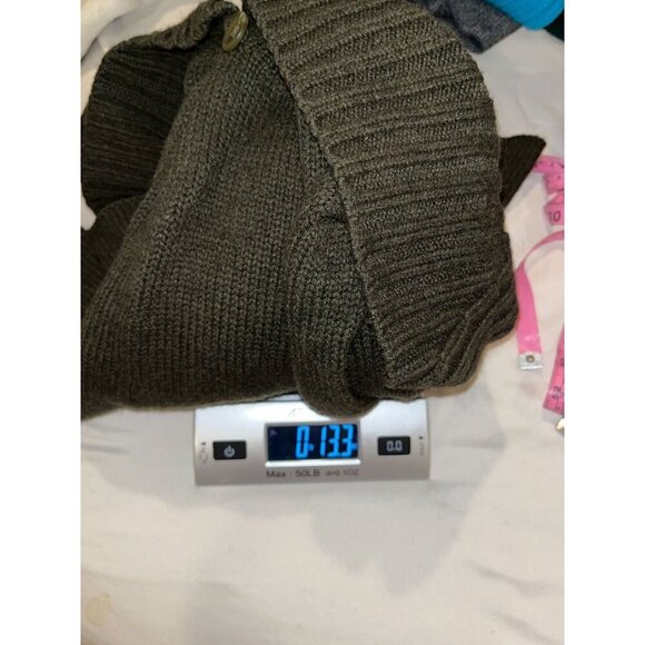 Vince Green Ribbed Knit Alpaca Wool Cashmere Open Front Cardigan Women's XS - Picture 10 of 10